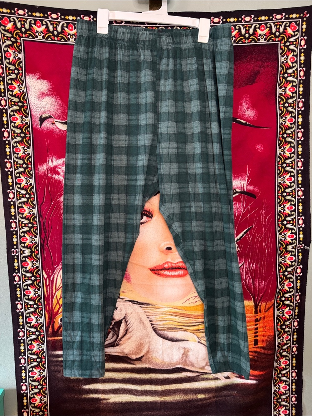 vintage 90s Stefano Basics plaid green high waist women’s pants